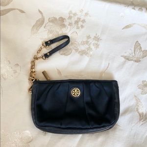 Tory Burch black wristlet purse
